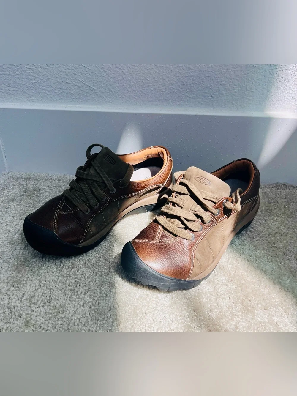 KEEN Presidio 1011401 Brown Leather Walking Shoes Sneakers Women’s 8